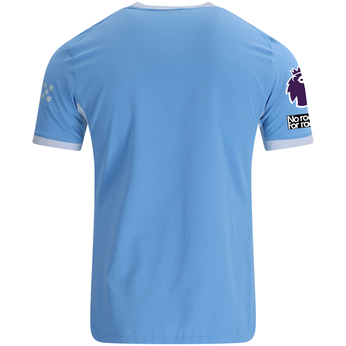 Puma Mens Manchester City Authentic Home Jersey w/ EPL + No Room For Racism Patches 26/27 (Team Light Blue/Icey Blue)