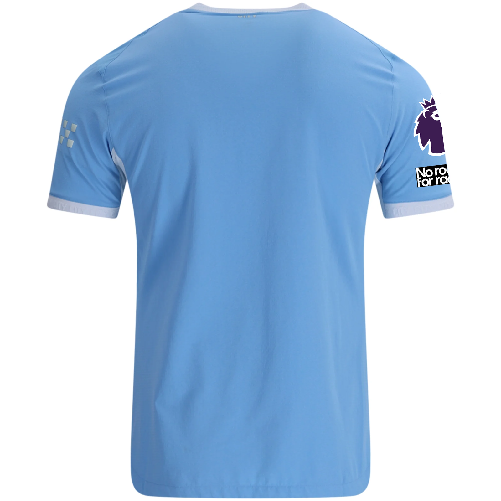 Puma Mens Manchester City Authentic Home Jersey w/ EPL + No Room For Racism Patches 26/27 (Team Light Blue/Icey Blue)