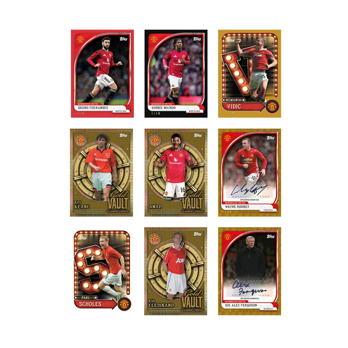 Topps Manchester United Collectors Tin Set Trading Cards 25/26 (35 Cards)