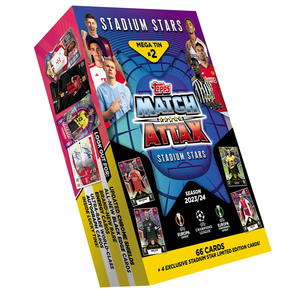 Topps Match Attax Stadium Stars Mega Tin #2 + 4 Limited Edition Cards 23/24