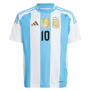 adidas Youth Argentina Lionel Messi Home Jersey 24/25 (White/Blue Burst)