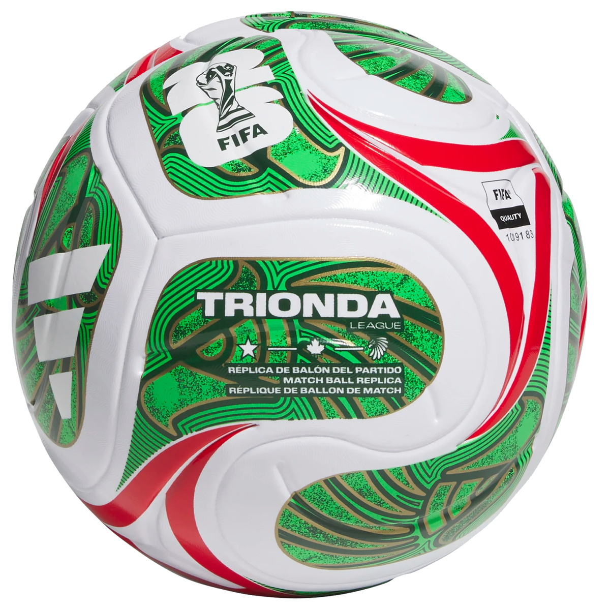 adidas FIFA World Cup 2026 Mexico Trionda League Top Ball (White/Red/Green)