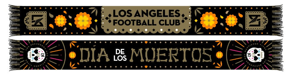 Ruffneck LAFC Día De Los Muertos Scarf (Black/Multi-Color)