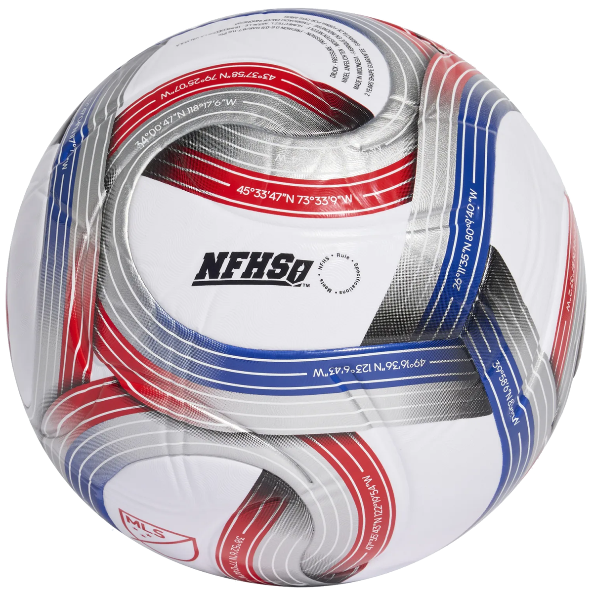adidas MLS 2026 League Top Ball (White/Red/Blue)