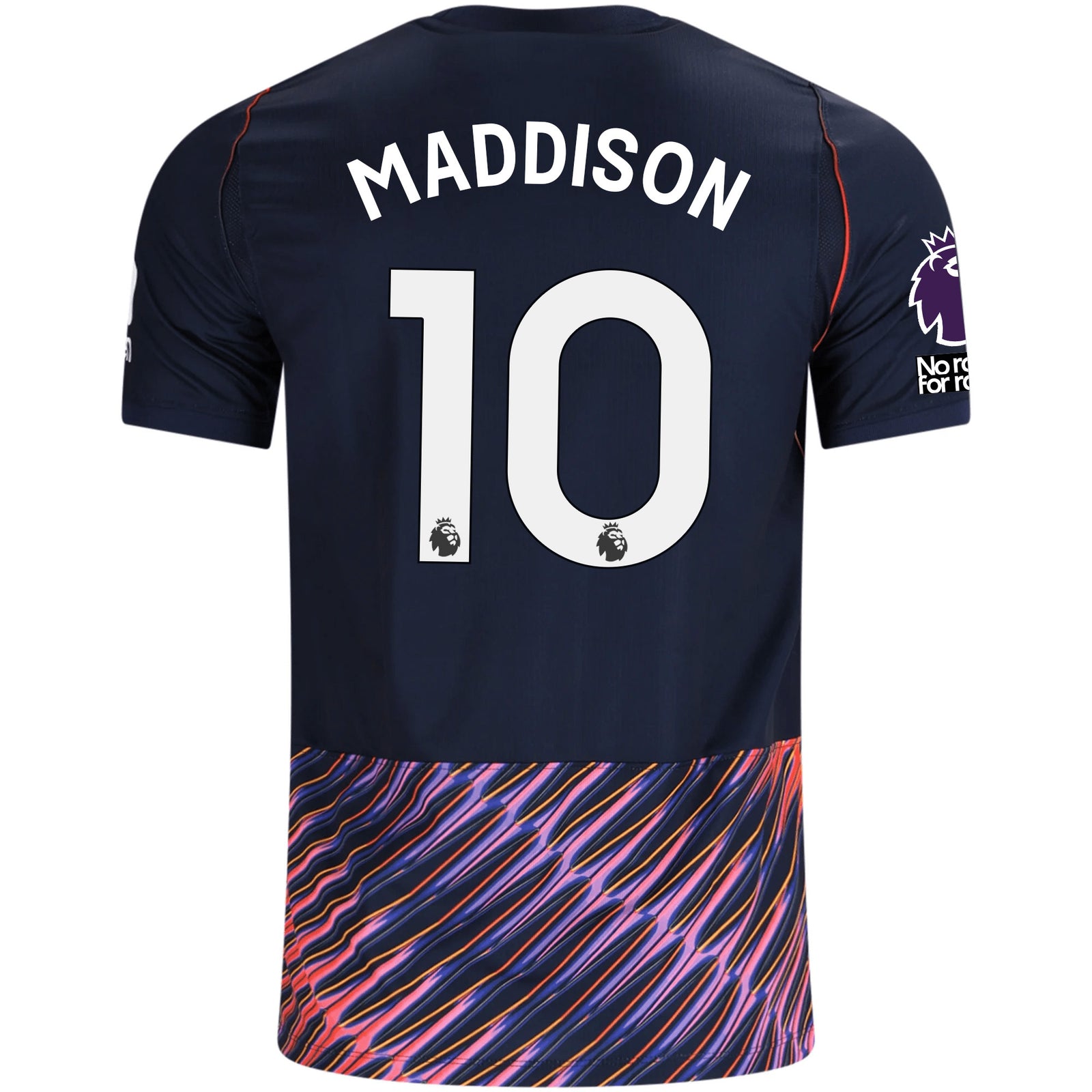 Nike Mens Tottenham Hotspur James Maddison Away Jersey w/ EPL + No Room For Racism Patches 26/27 (Obsidan/White)