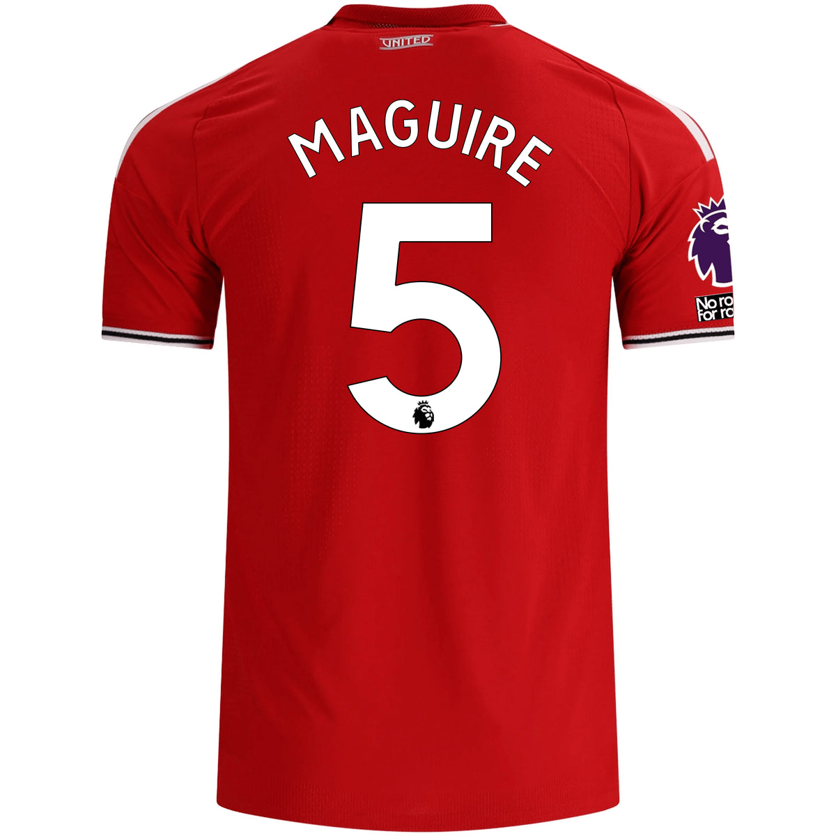 adidas Manchester United Authentic Harry Maguire Home Jersey w/ EPL + No Room For Racism Patches 26/27 (Red)