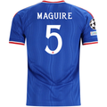adidas Mens Manchester United Harry Maguire Away Jersey w/ Champions League Patches 26/27 (Blue)