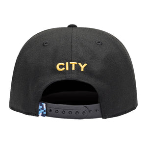 Fan Ink Manchester City Crayon Snapback Hat (Black/Gold)