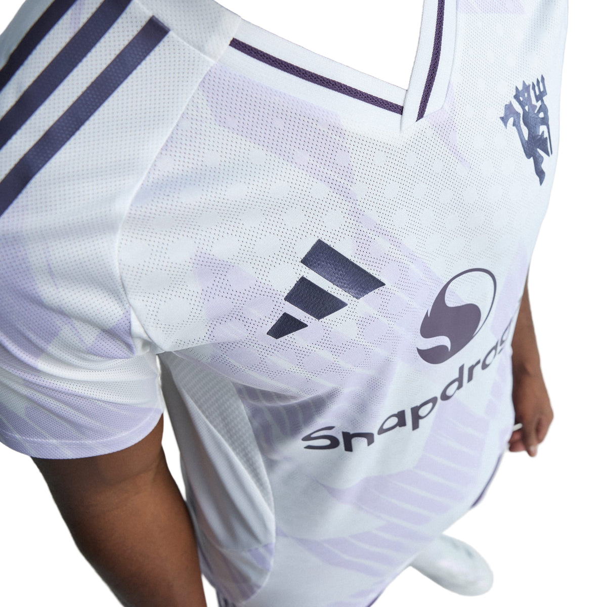 adidas Men's Manchester United 25/26 Authentic Away Jersey (White/Purple)