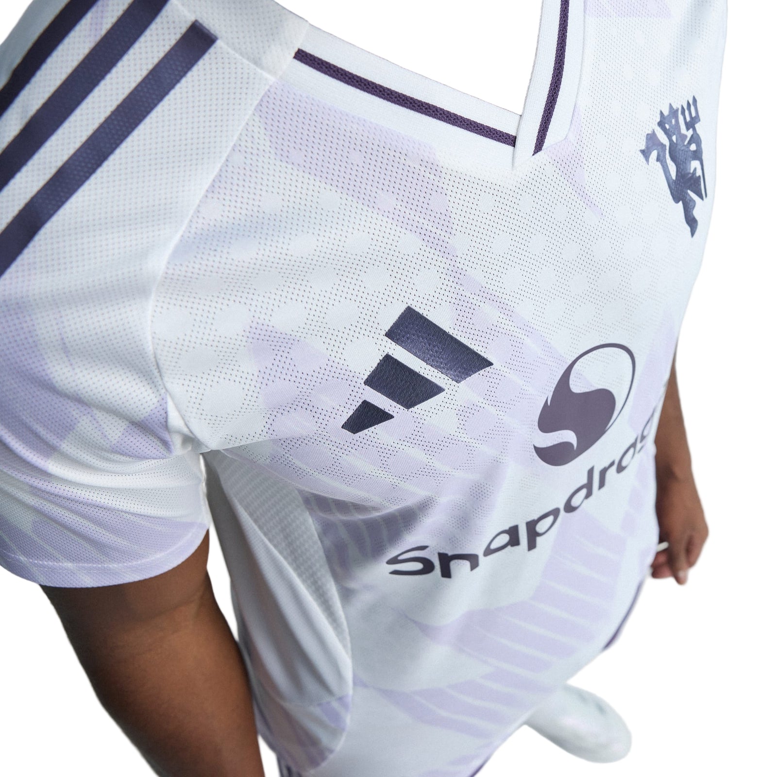 adidas Men's Manchester United 25/26 Authentic Away Jersey (White/Purple)