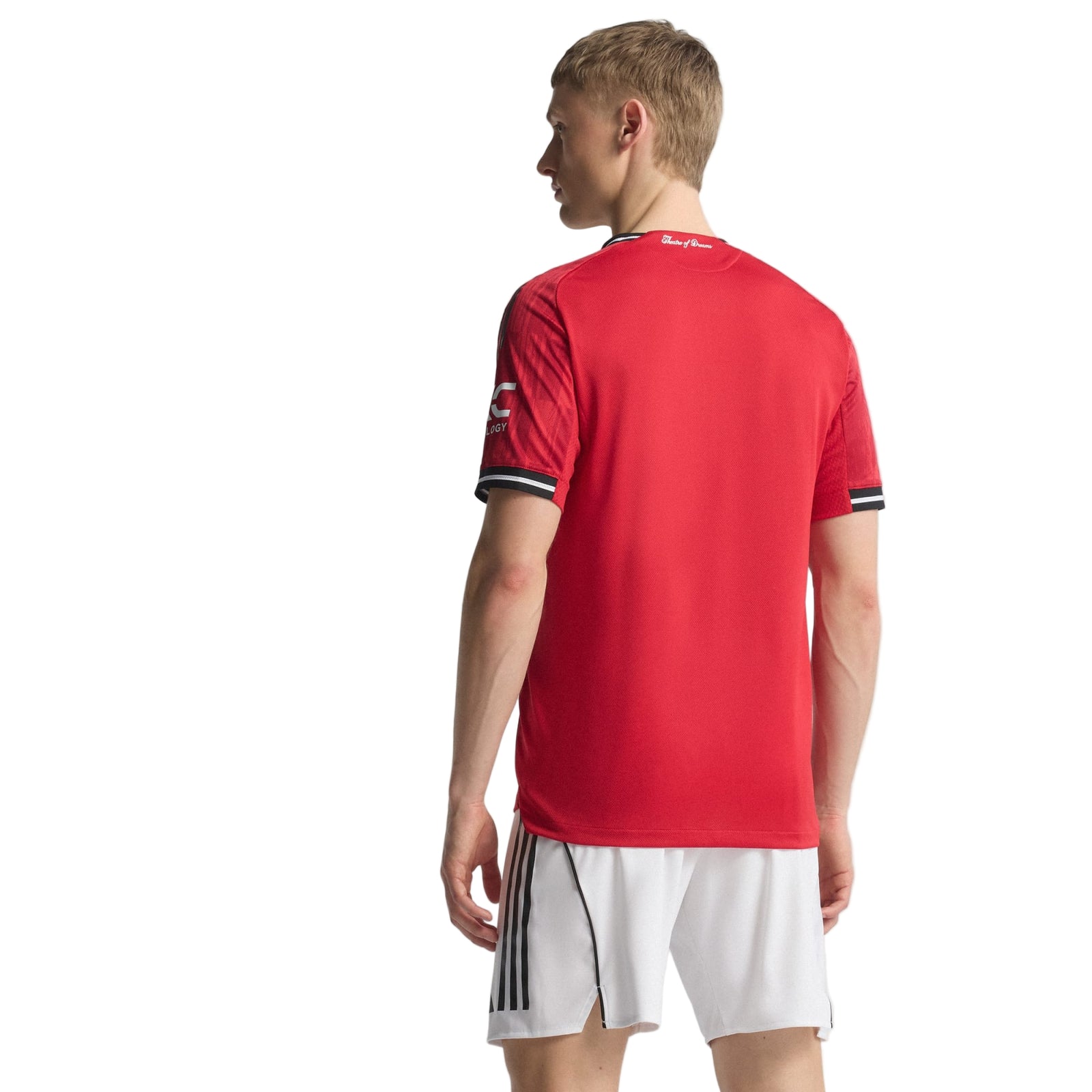 adidas Dalot Men's Manchester United Authentic Home Jersey 25/26 w/ NRFR + EPL Patch (Red)