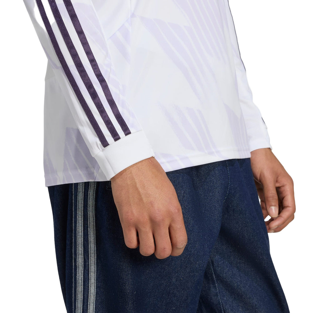 adidas Men's Manchester United 25/26 Long Sleeve Away Jersey (White)