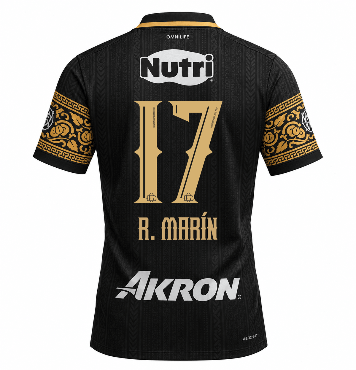 Nike Men's Chivas Guadalajara Ricardo Marín Match Authentic Third Jersey 26/27 (Black/Truly Gold)