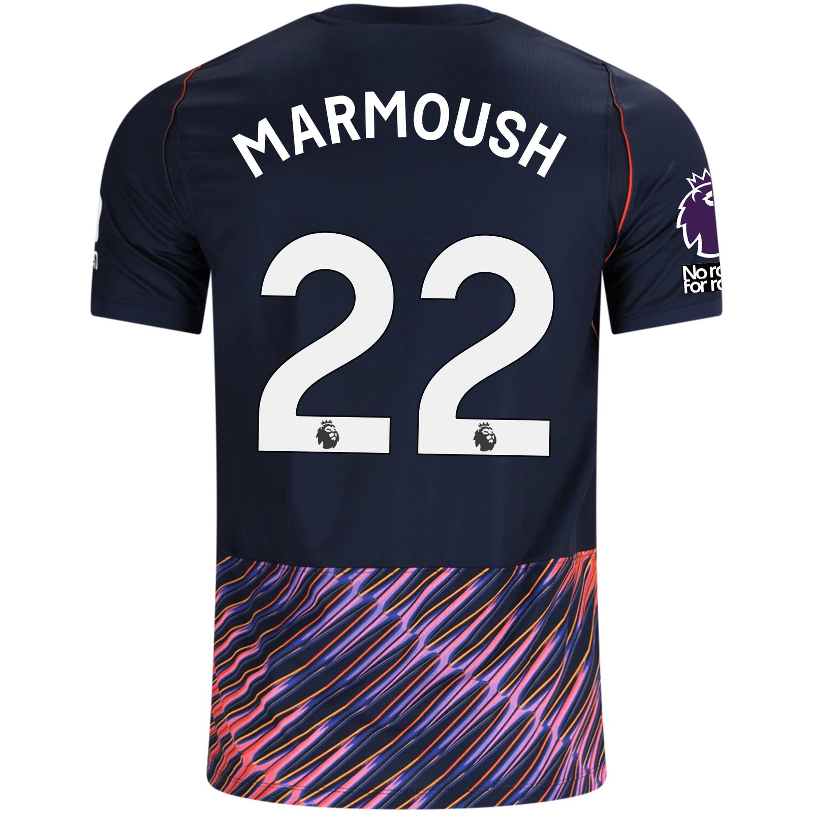 Nike Mens Tottenham Hotspur Omar Marmoush Away Jersey w/ EPL + No Room For Racism Patches 26/27 (Obsidan/White)