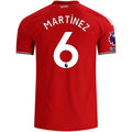 adidas Manchester United Authentic Lisandro Martínez Home Jersey w/ EPL + No Room For Racism Patches 26/27 (Red)