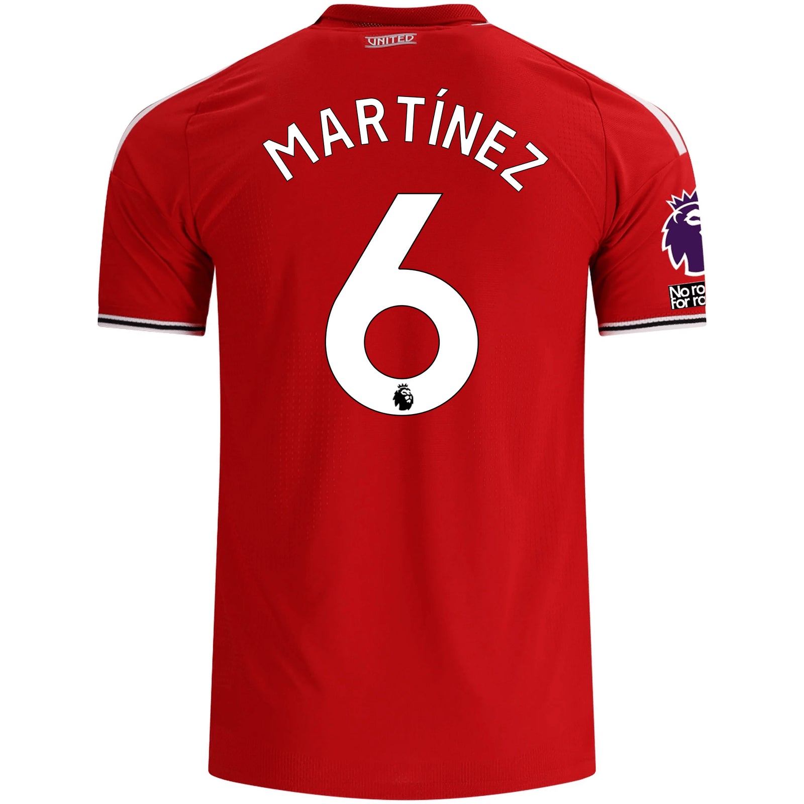 adidas Manchester United Authentic Lisandro Martínez Home Jersey w/ EPL + No Room For Racism Patches 26/27 (Red)