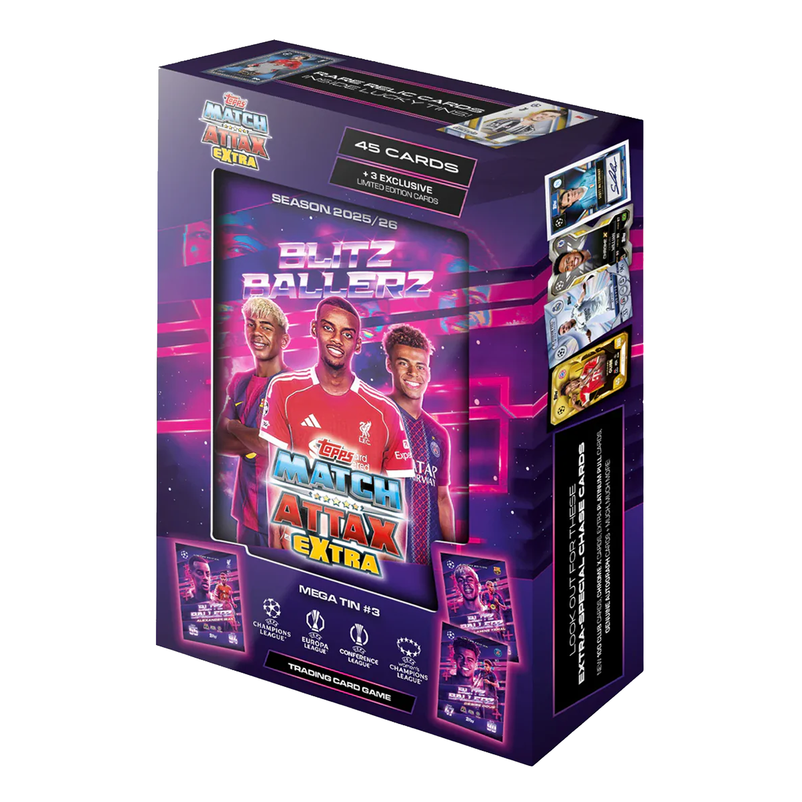 Topps Match Attax Blitz Baller Mega Tin #3 25/26 (45 Cards + 3 Limited Edition)