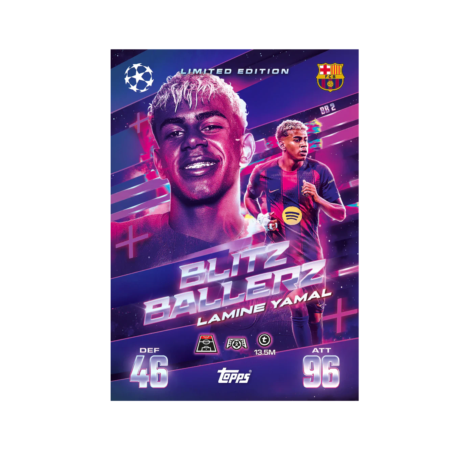 Topps Match Attax Blitz Baller Mega Tin #3 25/26 (45 Cards + 3 Limited Edition)