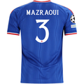 adidas Mens Manchester United Noussair Mazraoui Away Jersey w/ Champions League Patches 26/27 (Blue)