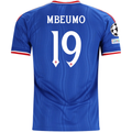 adidas Mens Manchester United Bryan Mbeumo Away Jersey w/ Champions League Patches 26/27 (Blue)