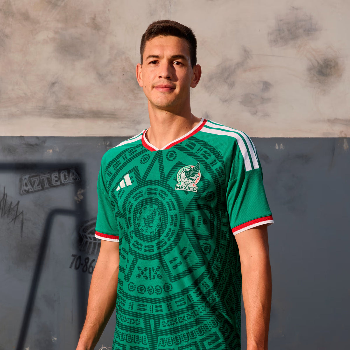 adidas Men's G. Mora Mexico Authentic Home 2026 World Cup Jersey (Bold Green)