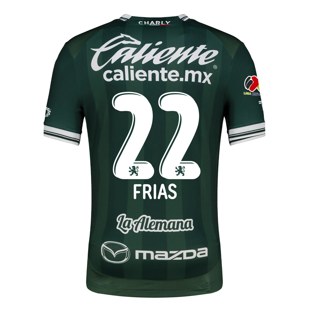 Charly Adonis Frias Men&#39;s Leon FC Home Jersey 25/26 w/ BBVA Liga Patch (Green)