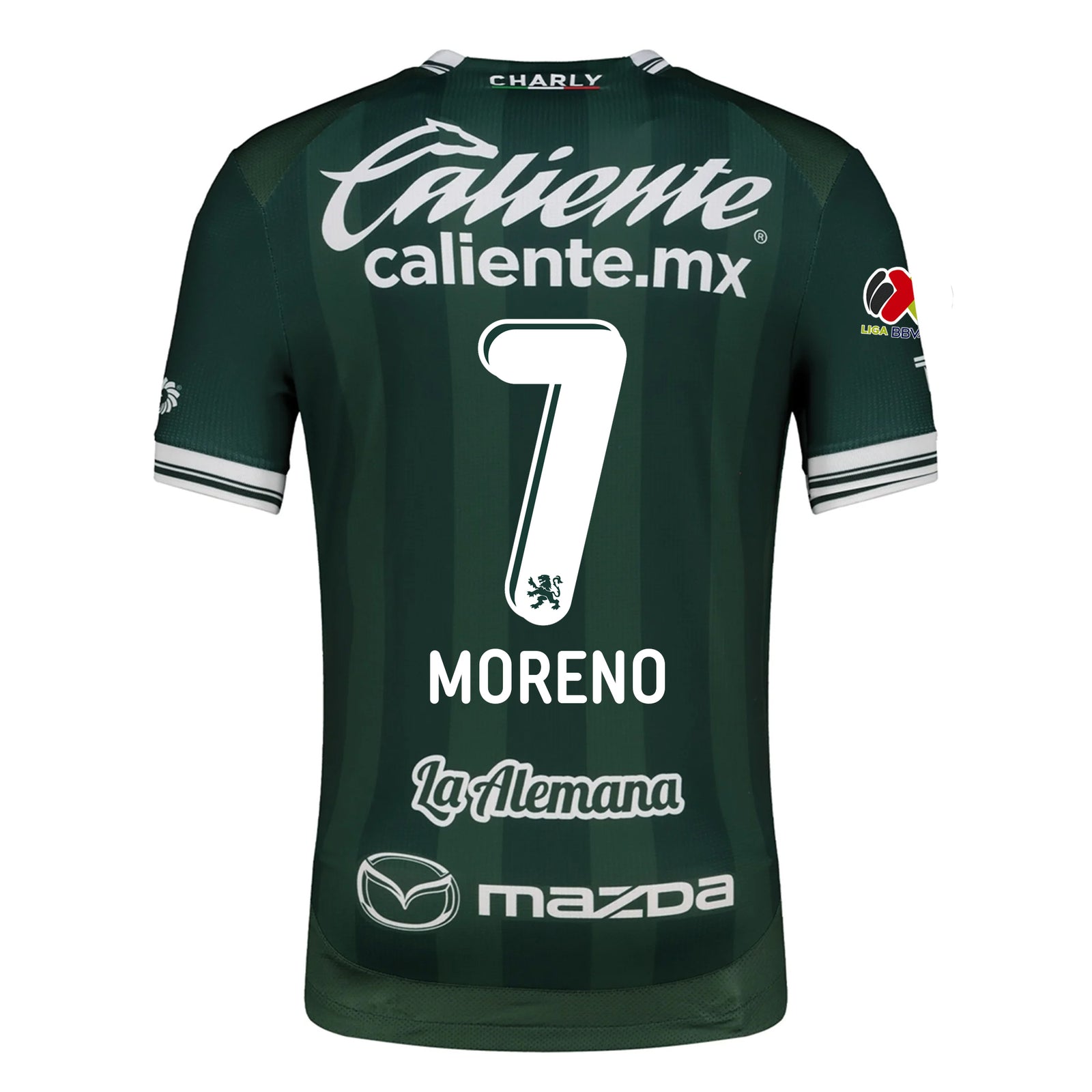 Charly Ivan Moreno Men's Leon FC Home Jersey 25/26 w/ BBVA Liga Patch (Green)