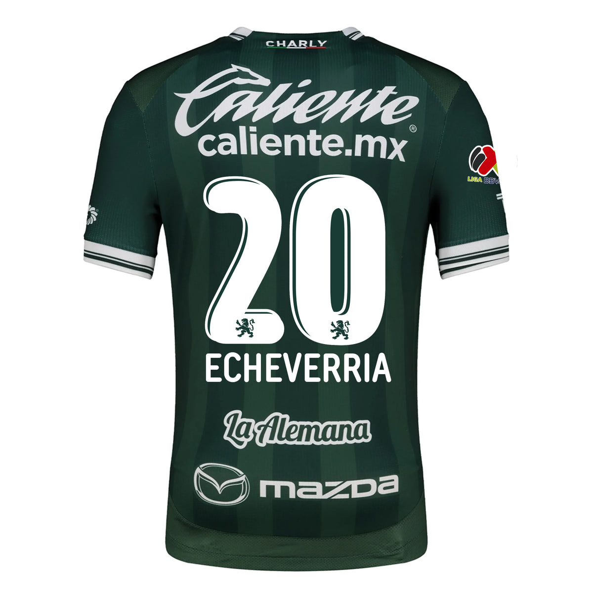 Charly Rodrigo Echeverria Men's Leon FC Home Jersey 25/26 w/ BBVA Liga Patch (Green)