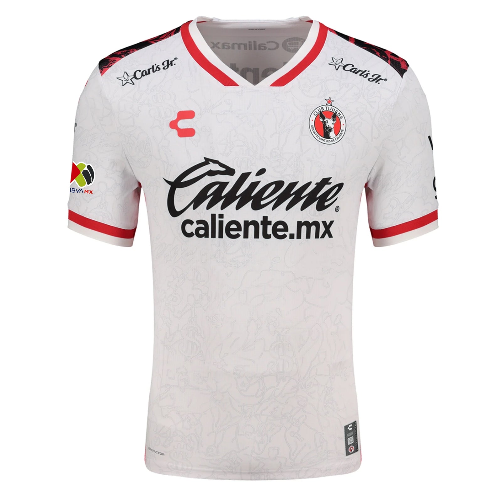Charly Men's Xolos De Tijuana Away Jersey 25/26 w/ BBVA MX Patch (White)