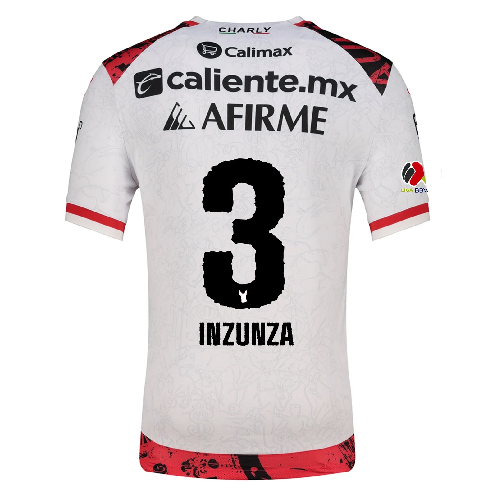 Charly Rafael Fernandez Inzunza Men's Xolos De Tijuana Away Jersey 25/26 w/ BBVA MX Patch (White)