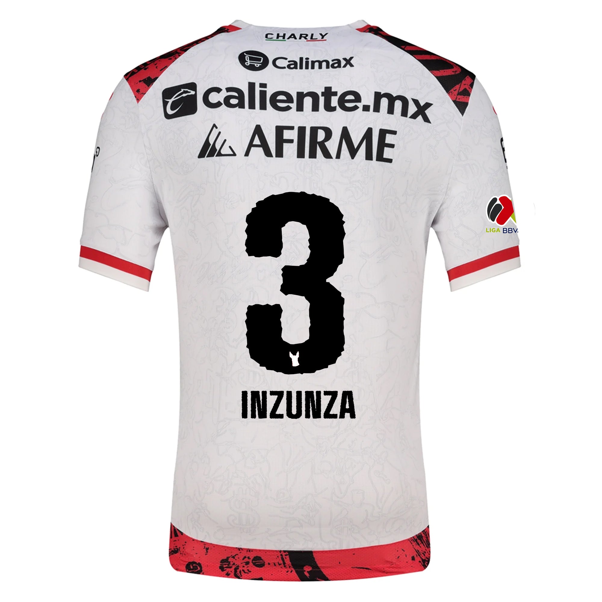Charly Rafael Fernandez Inzunza Men's Xolos De Tijuana Away Jersey 25/26 w/ BBVA MX Patch (White)