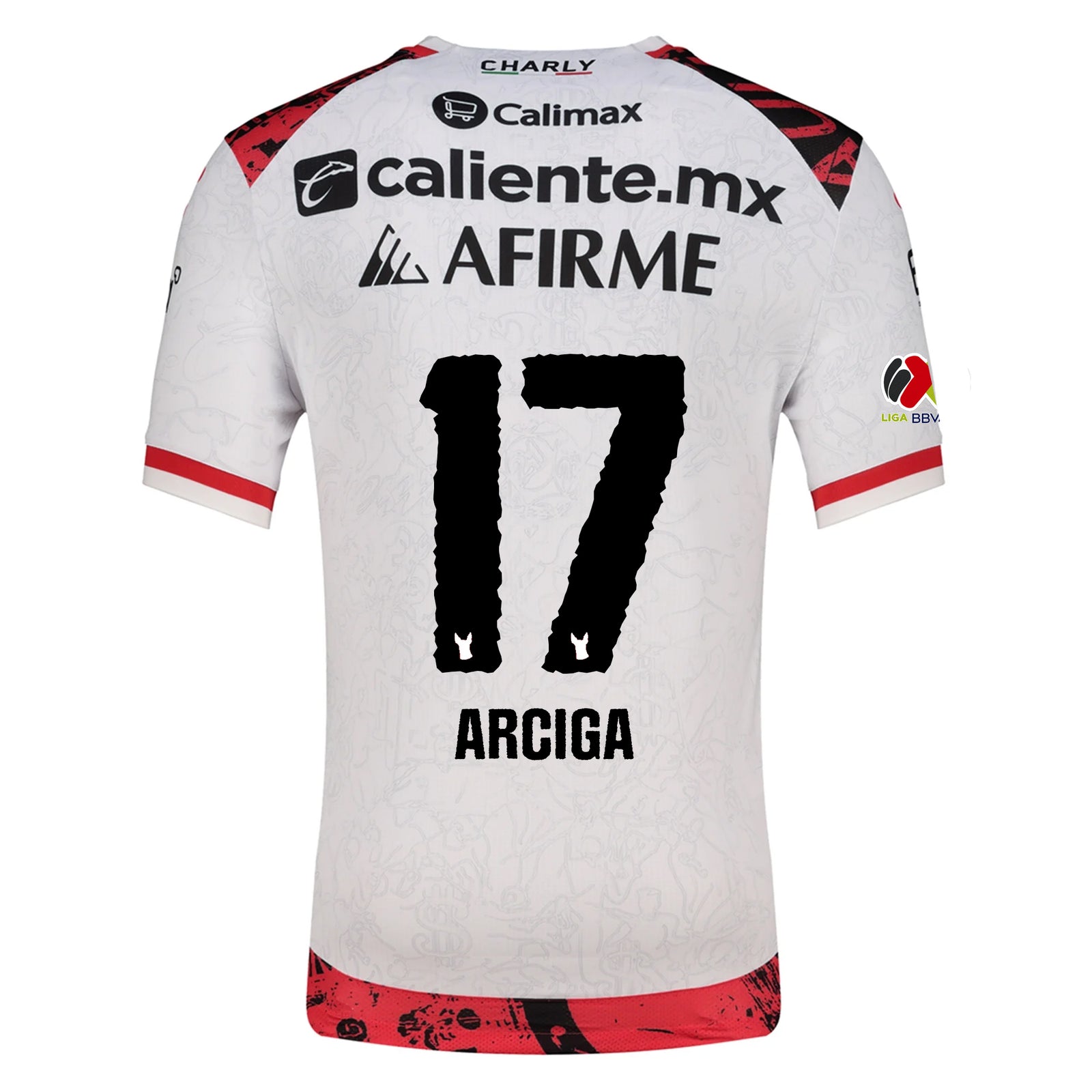 Charly Ramiro Arciga Men's Xolos De Tijuana Away Jersey 25/26 w/ BBVA MX Patch (White)