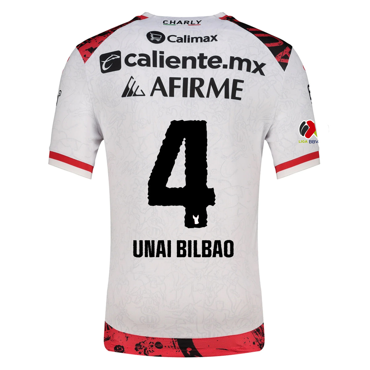 Charly Unai Bilbao Men&#39;s Xolos De Tijuana Away Jersey 25/26 w/ BBVA MX Patch (White)