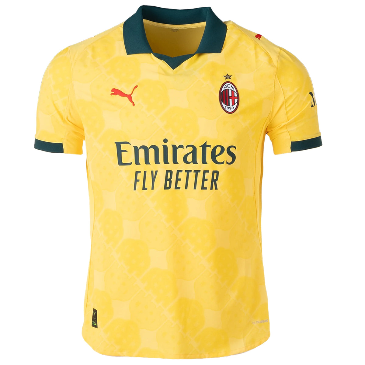 Puma Men's AC Milan Authentic Third Jersey 25/26 (Sunny Yellow/Dark Myrtle)