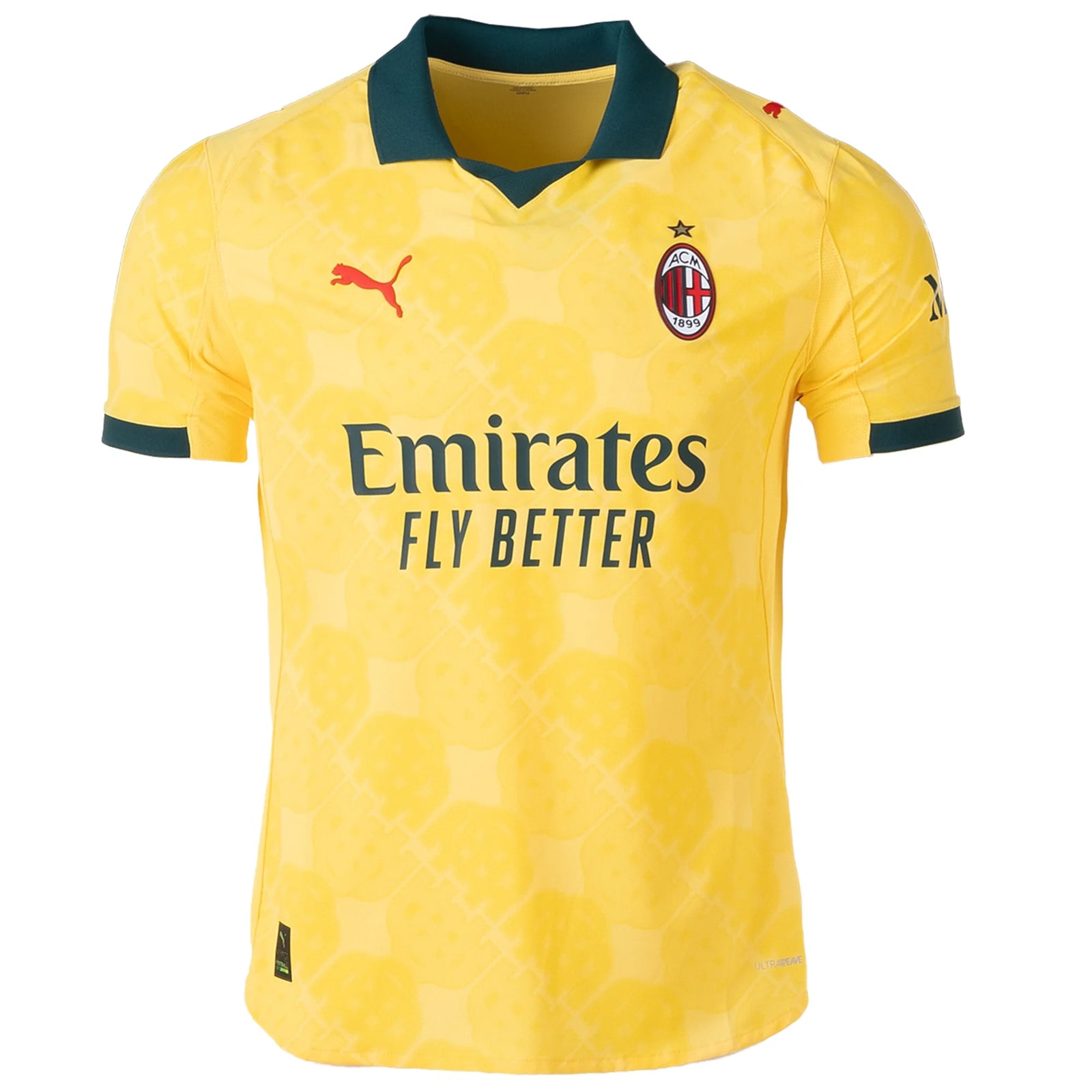 Puma Men's AC Milan Authentic Third Jersey 25/26 (Sunny Yellow/Dark Myrtle)