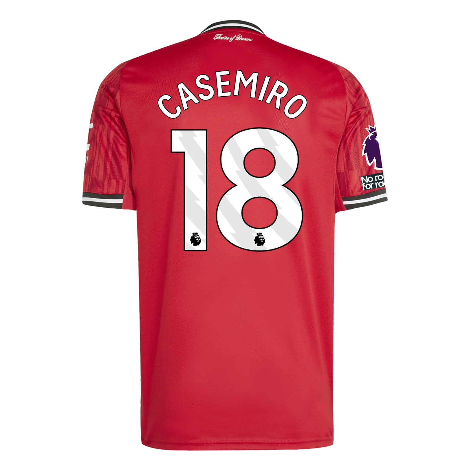 adidas Casemiro Men's Manchester United Home Jersey 25/26 w/ EPL + NRFR Patches (Red)