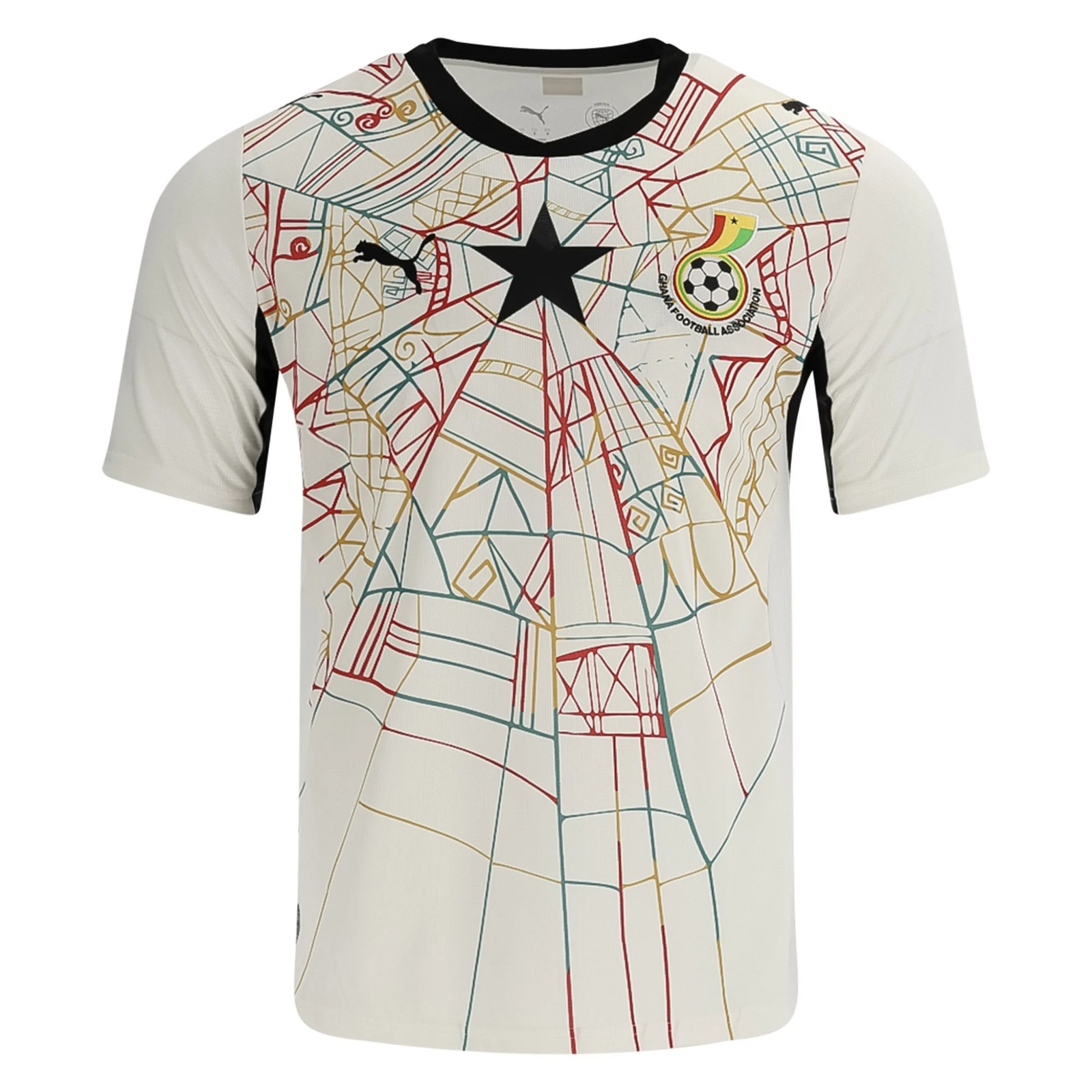 Puma Mens Ghana Home Stadium Jersey 2026 (White/Multi)