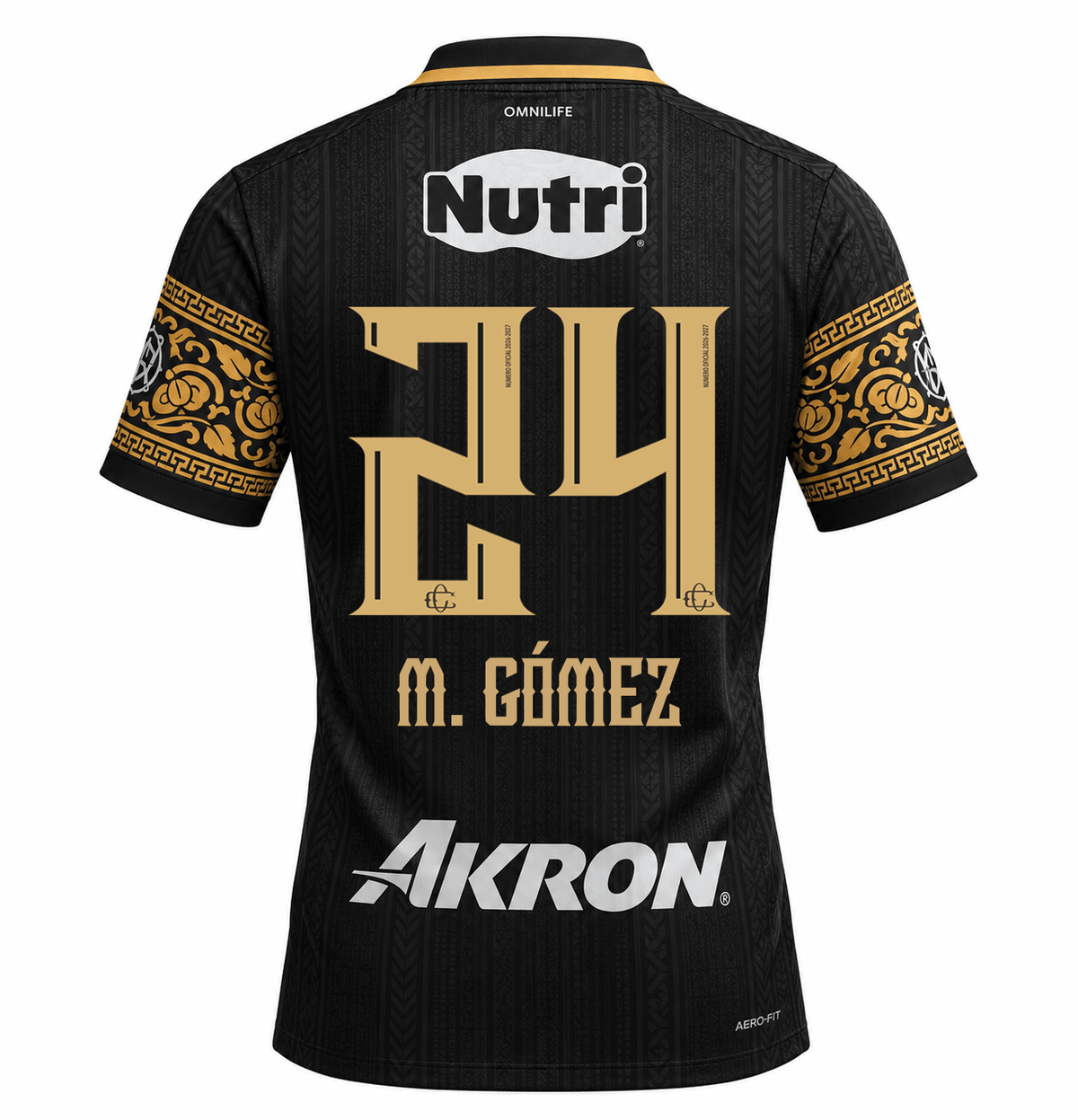 Nike Men's Chivas Guadalajara Miguel Gómez Match Authentic Third Jersey 26/27 (Black/Truly Gold)
