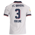 adidas Mens Bayern Munich Minjae Kim Away Jersey w/ Bundesliga Champion Patch 26/27 (White)