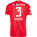 adidas Mens Bayern Munich Minjae Kim Home Jersey w/ Champions League Patches 26/27 (Red)