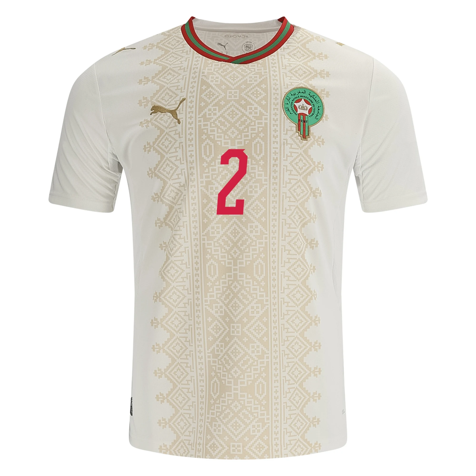 Puma Mens Morocco Achraf Hakimi Away Jersey 2026 (White/Gold)
