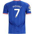 adidas Mens Manchester United Mason Mount Away Jersey w/ Champions League Patches 26/27 (Blue)