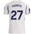 Nike Mens Tottenham Hotspur Mykhailo Mudryk Home Jersey w/ EPL + No Room For Racism 26/27 (White)