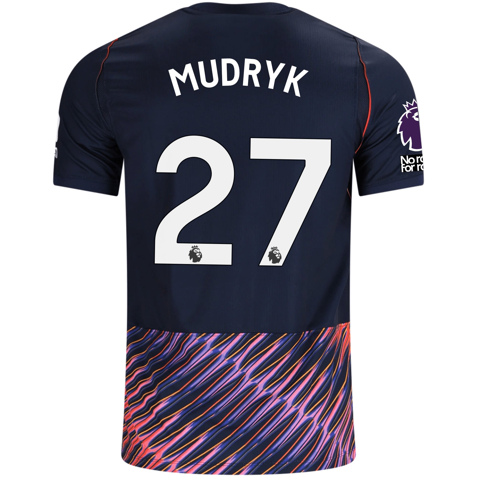 Nike Mens Tottenham Hotspur Mykhailo Mudryk Away Jersey w/ EPL + No Room For Racism Patches 26/27 (Obsidan/White)