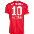 adidas Mens Bayern Munich Jamal Musiala Home Jersey w/ Bundesliga Champion Patch 26/27 (Red)