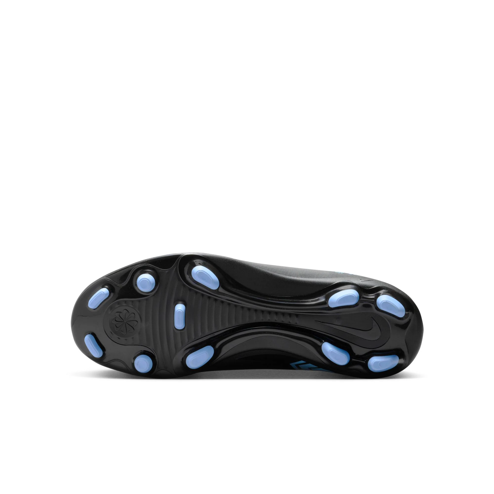 Nike Jr. Superfly 10 Club Firm Ground/Multi-Ground Soccer Cleats (Black/Ice Blue)