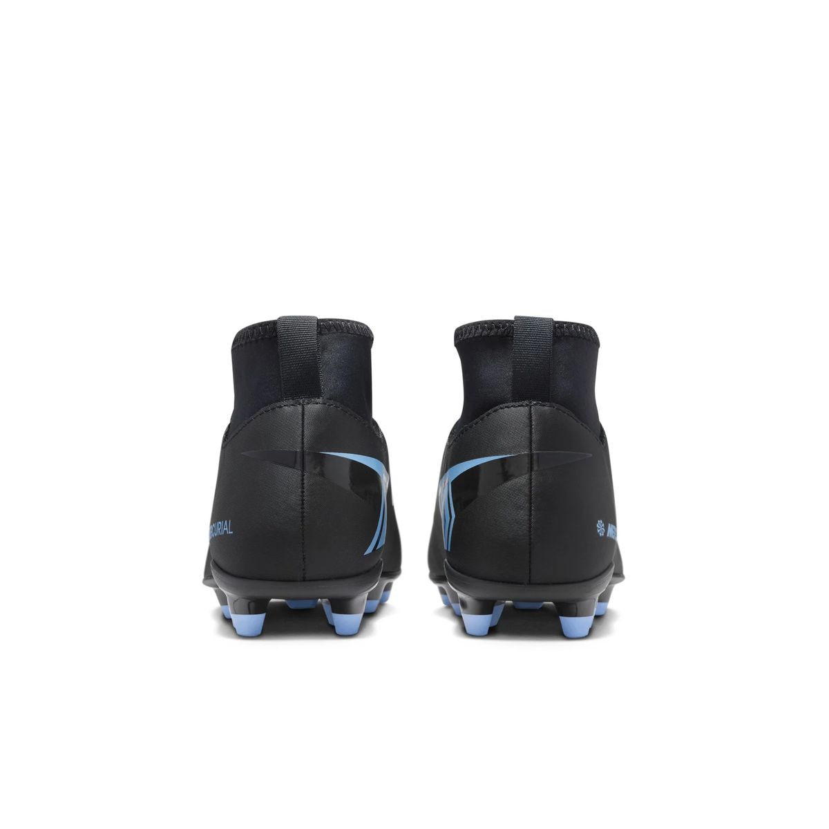 Nike Jr. Superfly 10 Club Firm Ground/Multi-Ground Soccer Cleats (Black/Ice Blue)