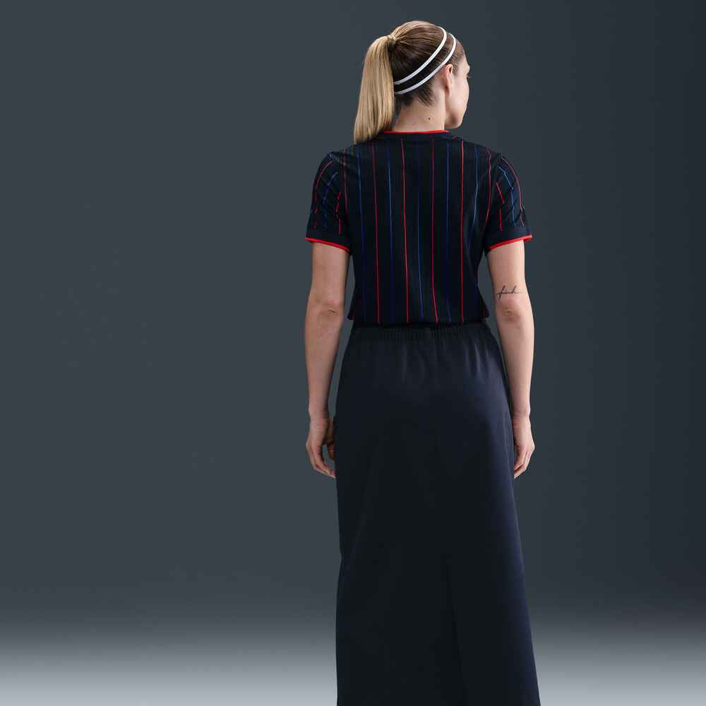 Nike Womens USA 25/26 Away 4 Star Match Authentic Jersey 452 (Obsidian/Challenge Red)