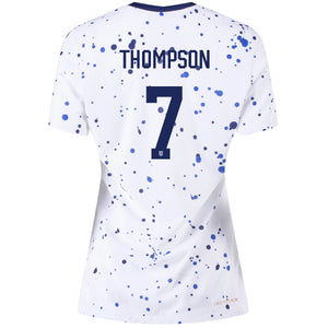 Nike Womens United States Alyssa Thompson 4 Star Authentic Match Home Jersey 23/24 w/ 2019 World Cup Champions Patch (White/Loyal Blue)