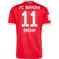 adidas Mens Bayern Munich Nathaniel Brown Home Jersey w/ Bundesliga Champion Patch 26/27 (Red)